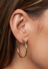 1047-0050 Pure Steel Hoop - Gold Beaten