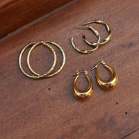 1047-0050 Pure Steel Hoop - Gold Beaten