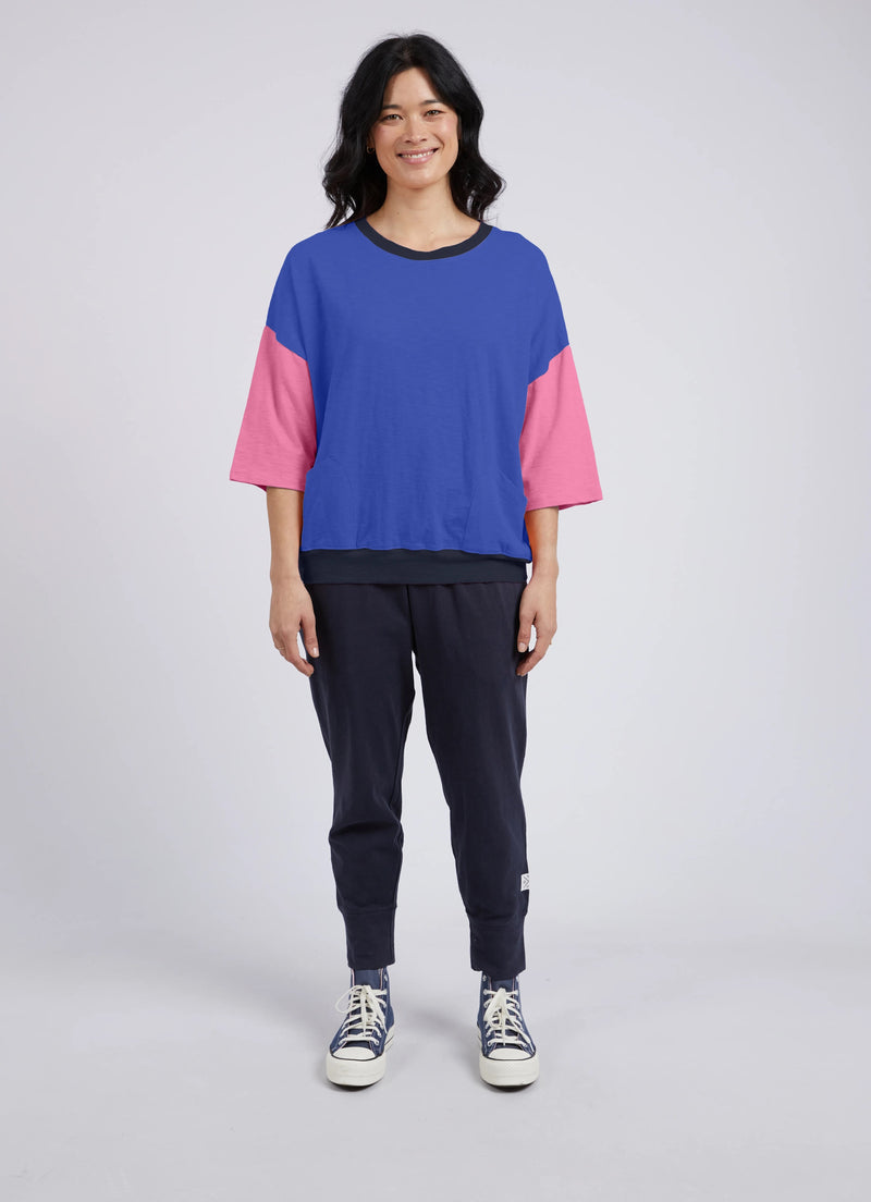 Mazie Colour Block Sweat - Royal Blue