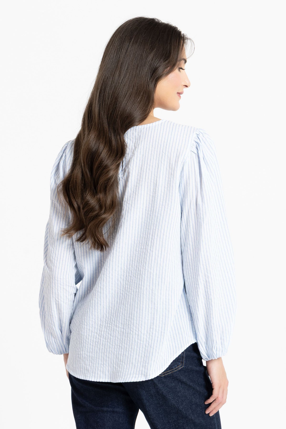 Brilliance Top / Blue Stripe