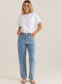 Mira Crochet Tee / White