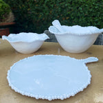 Melamine Pearl Platter Handle Round