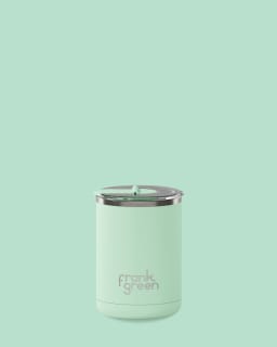 Ceramic Coffee Cup with Hinged Lid - Mint Gelato