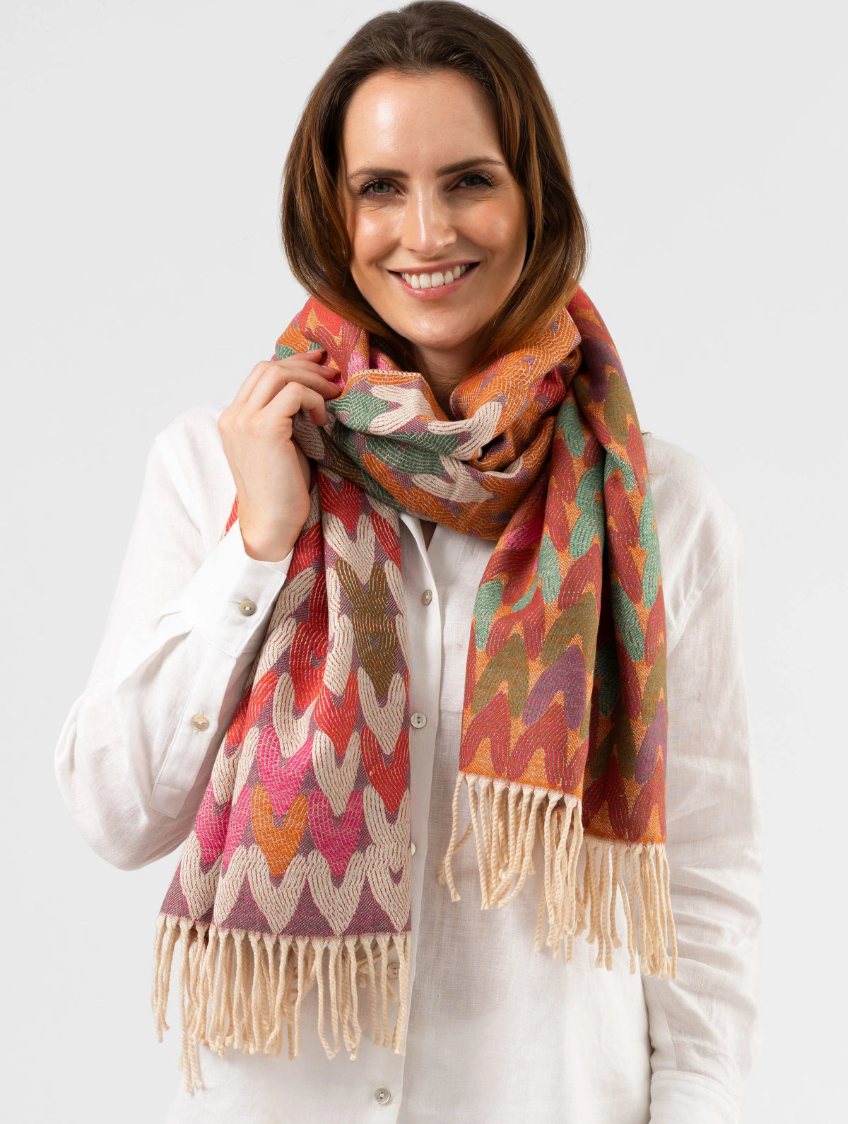 Scarf Bright Hearts - Multicoloured