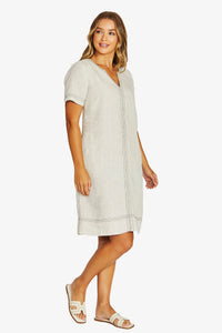 Tack Stitch Dress / Nat Flax
