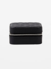 Jewel Box - Black Quilted Large Square