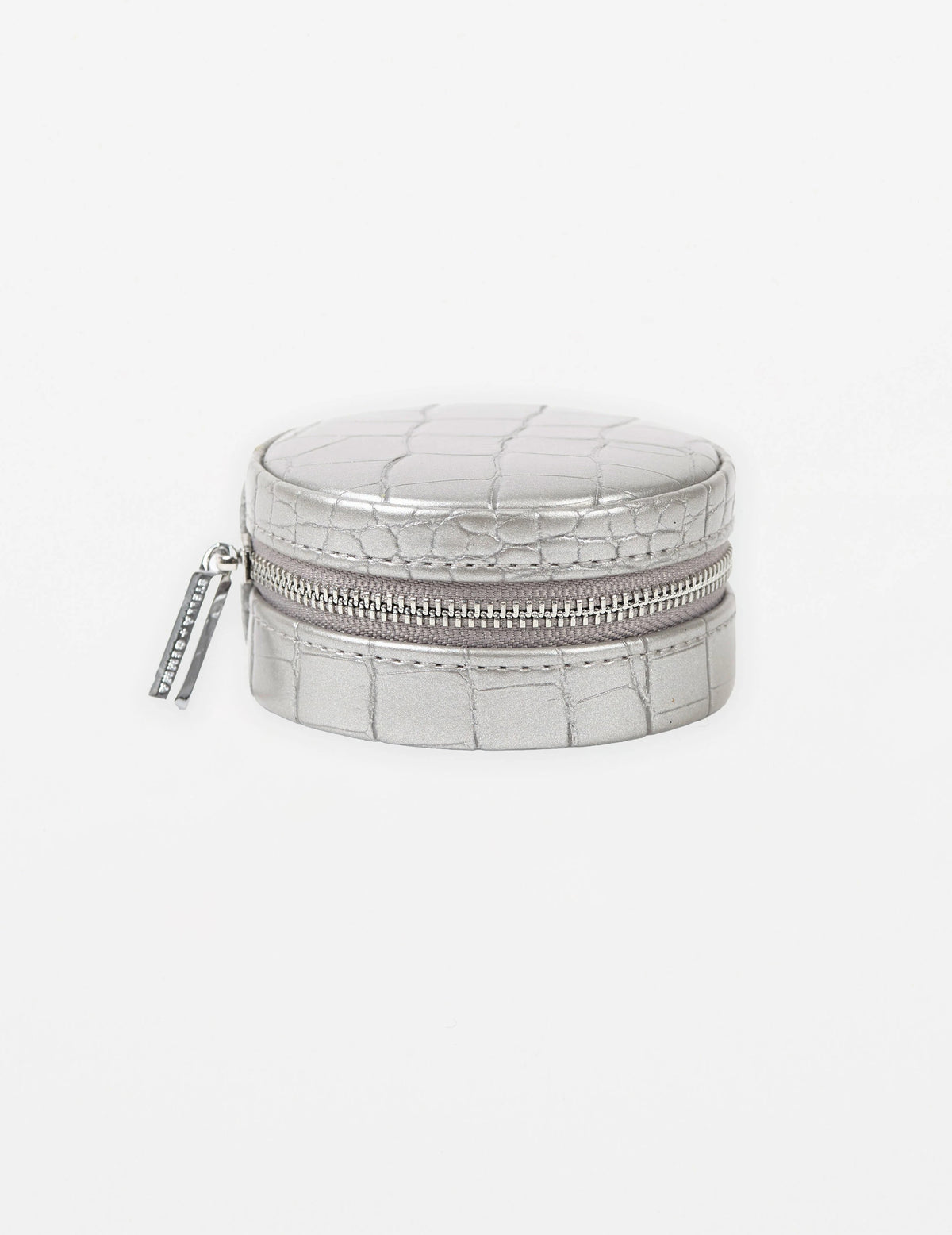 Jewel Box - Silver Croc Small Round