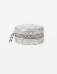 Jewel Box - Silver Croc Small Round