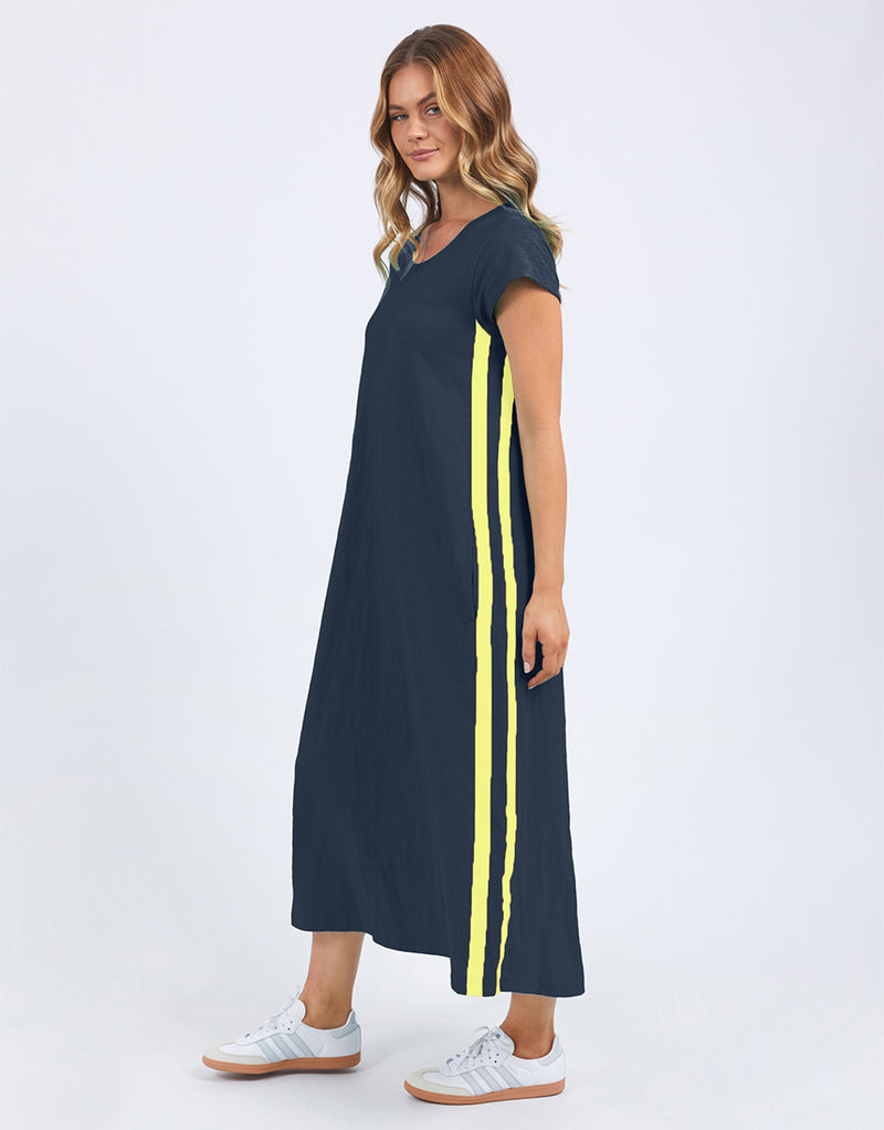 Recovery Dress - Navy & Neon Lemon - Preorder