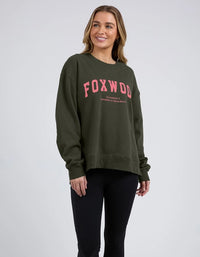 Interval Crew - Dark Khaki with Coral
