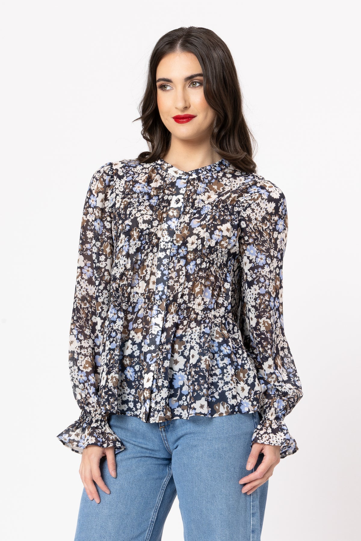 Bonita Long Sleeve Top / Woodland Blossom