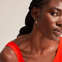 Dagmar Recycled Huggie Hoop Earring - Gold Plated
