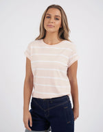 Manly Stripe Tee - Barely Pink