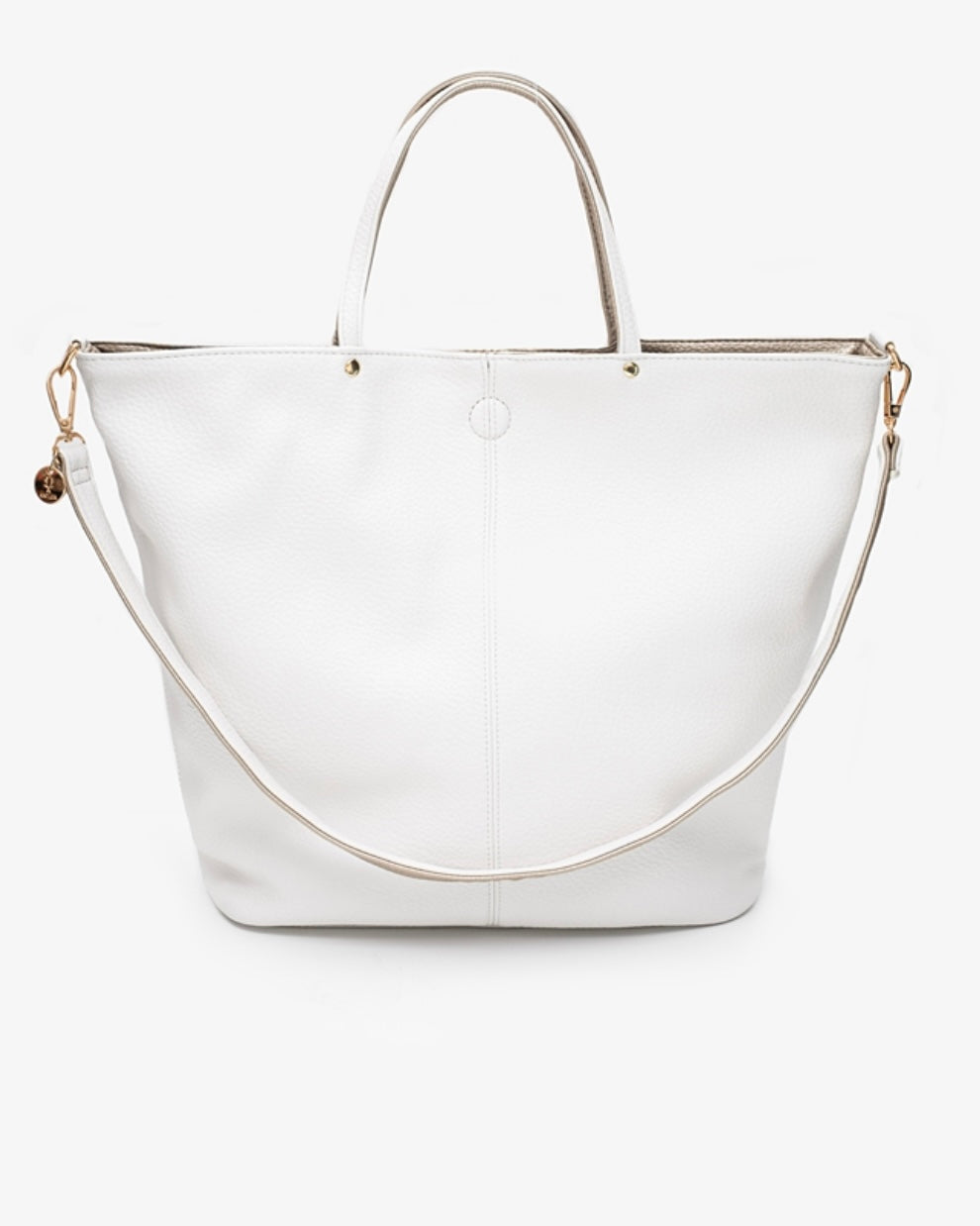 Heartley Reversible Tote - Bone/Gold