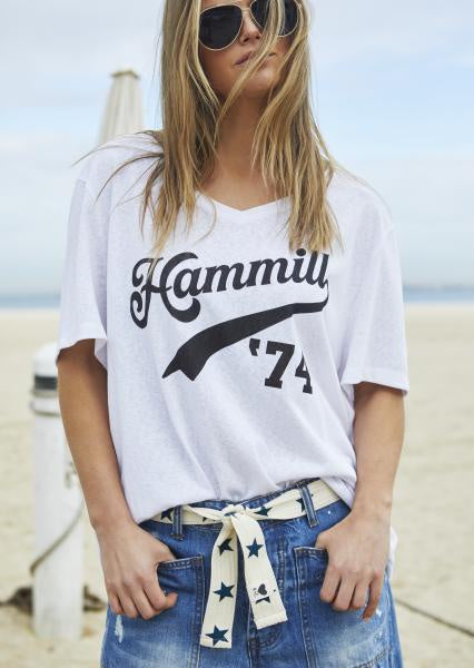 Graphic Vee Tee - White