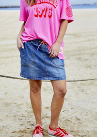Stretch Denim Skirt