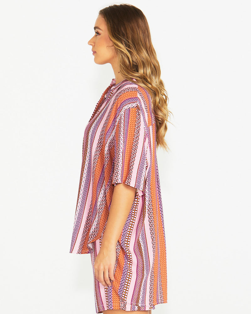 Raquel Oversized Shirt - Aztec