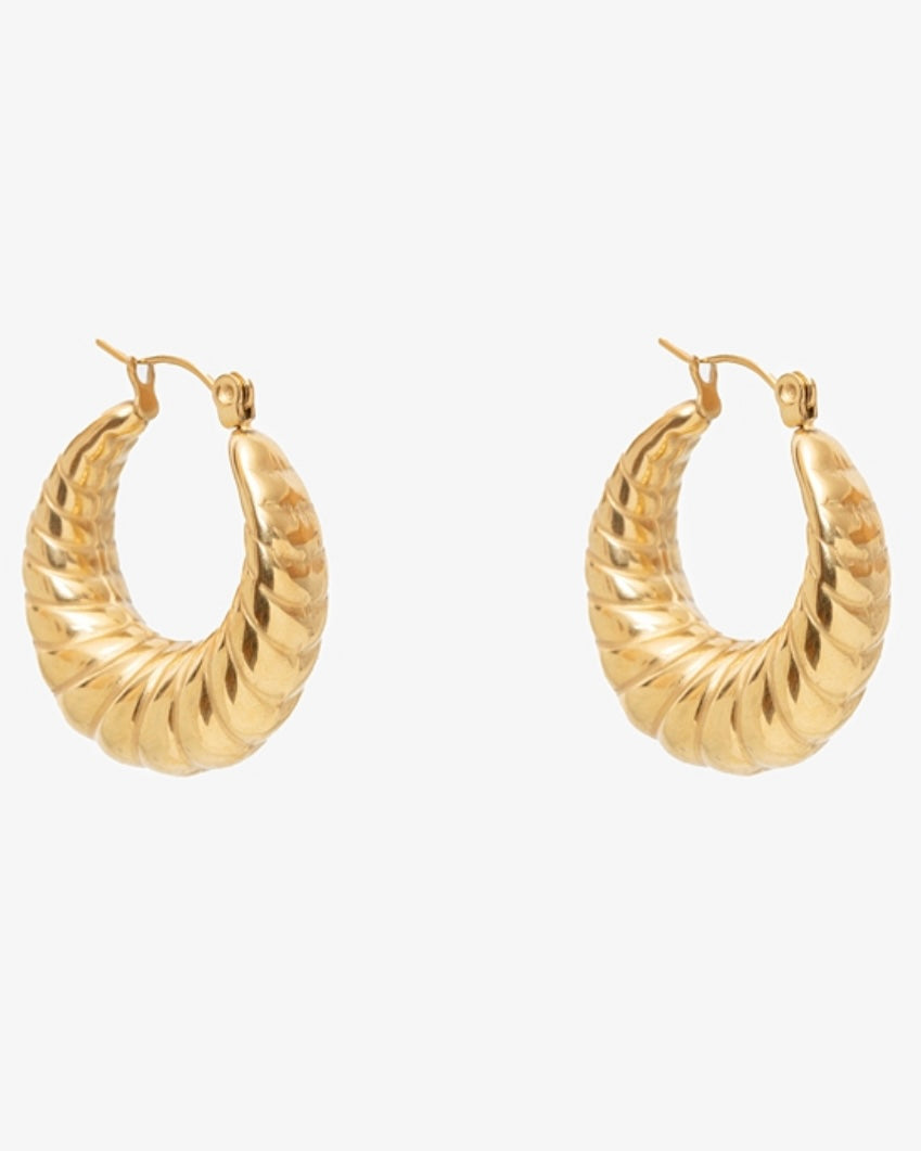 Paris Spiral Hoops - Gold