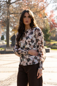 Vienna Blouse / Blush Poppy