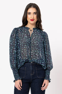 Byron Blouse / Navy Instinct