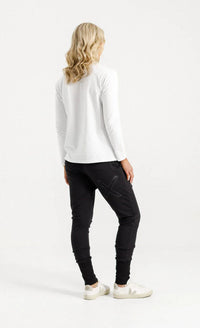 Winter Weight Apartment Pants / Black with Black X Outline