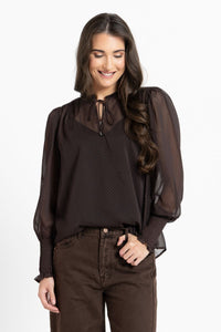 Byron Blouse / Mocha Lace