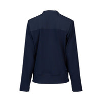 Zip Up Jacket with Knit Panels - Ink
