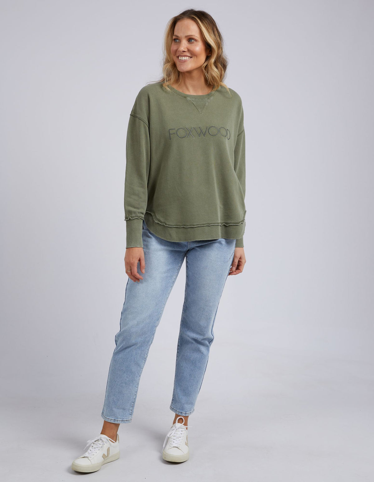 Washed Simplified Crew - Khaki