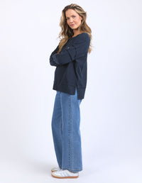 Jayne Throw On Top - Navy