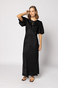 Amara Dress - Black Jacquard