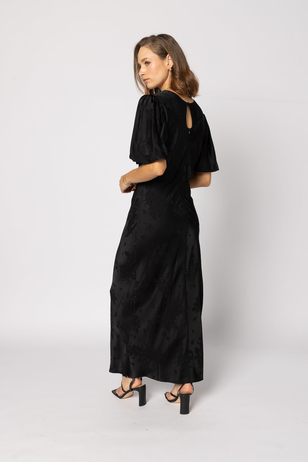 Amara Dress - Black Jacquard