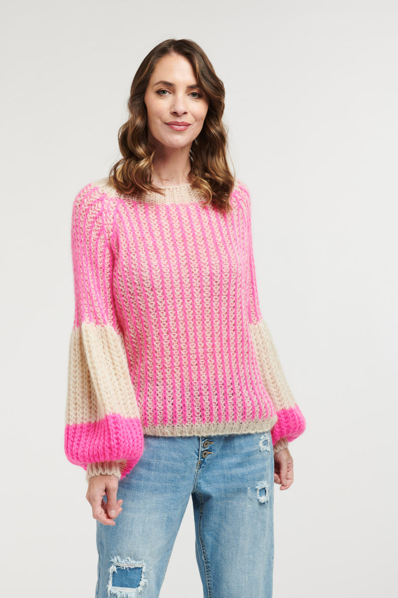 Jumper Puffy Sleeves - Pink