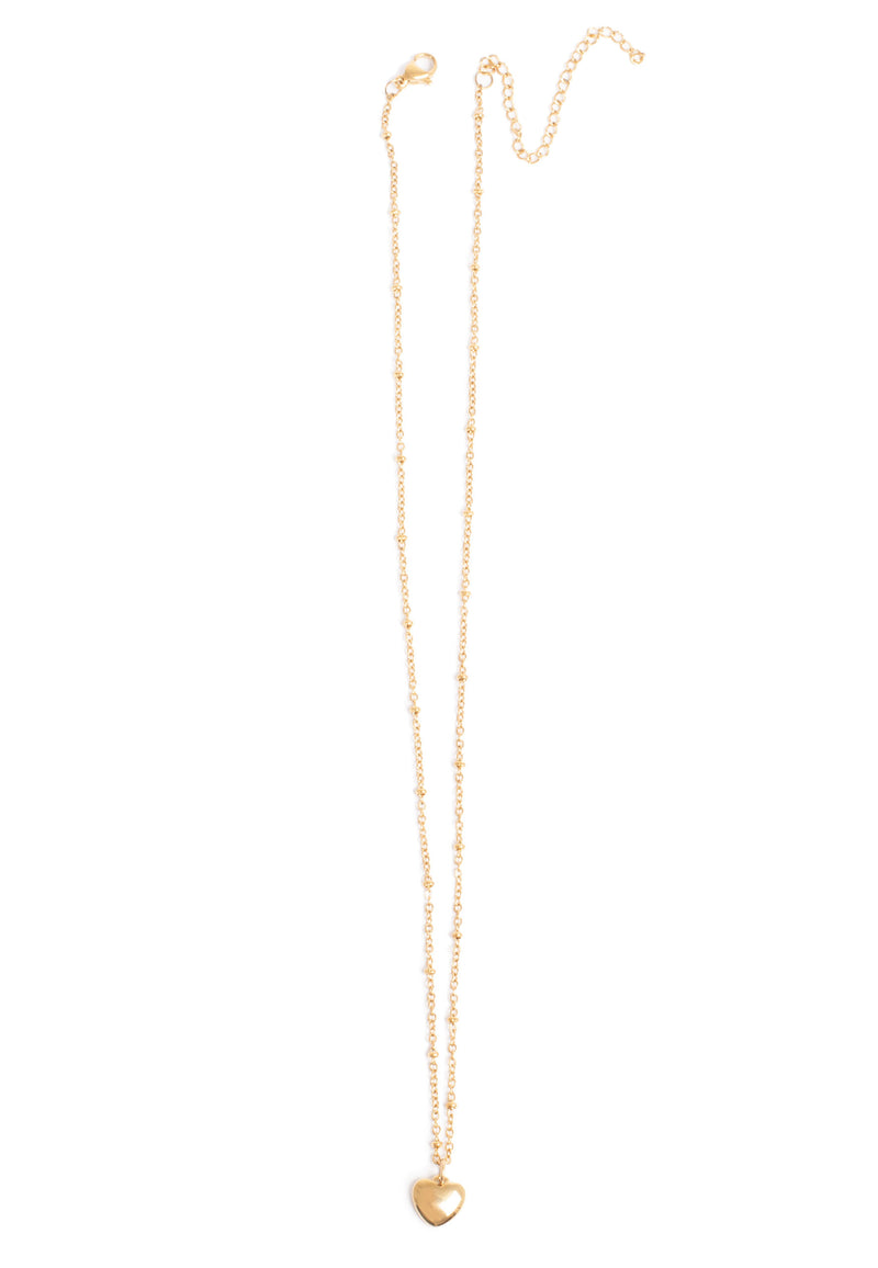 2046-0243 Short chain with heart - Gold