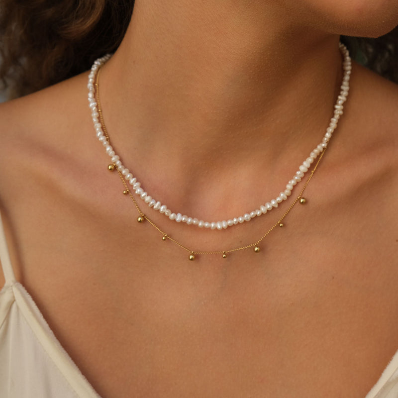 2046-0271 Short Chain with Freshwater Pearls