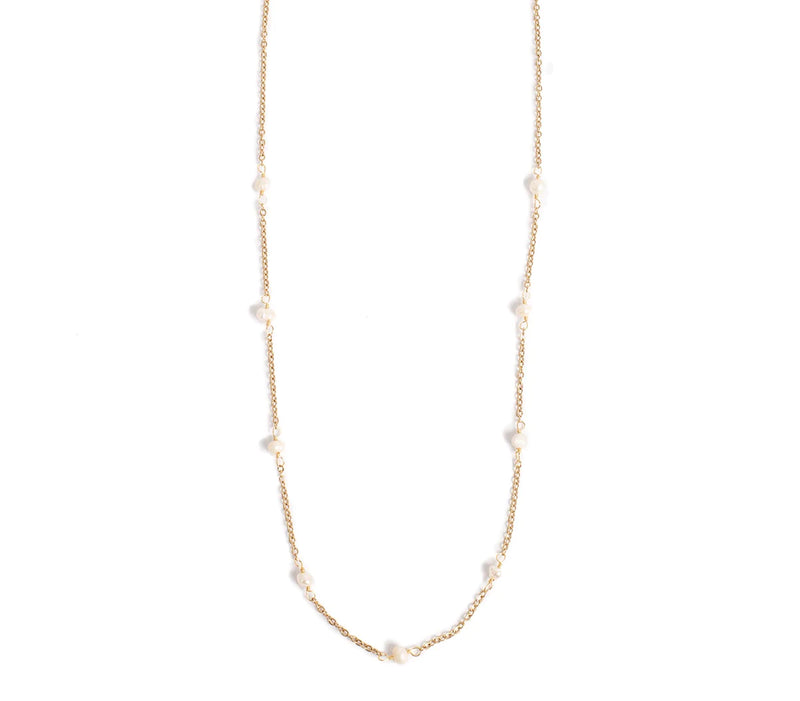 2047-0002 Necklace gold pearl