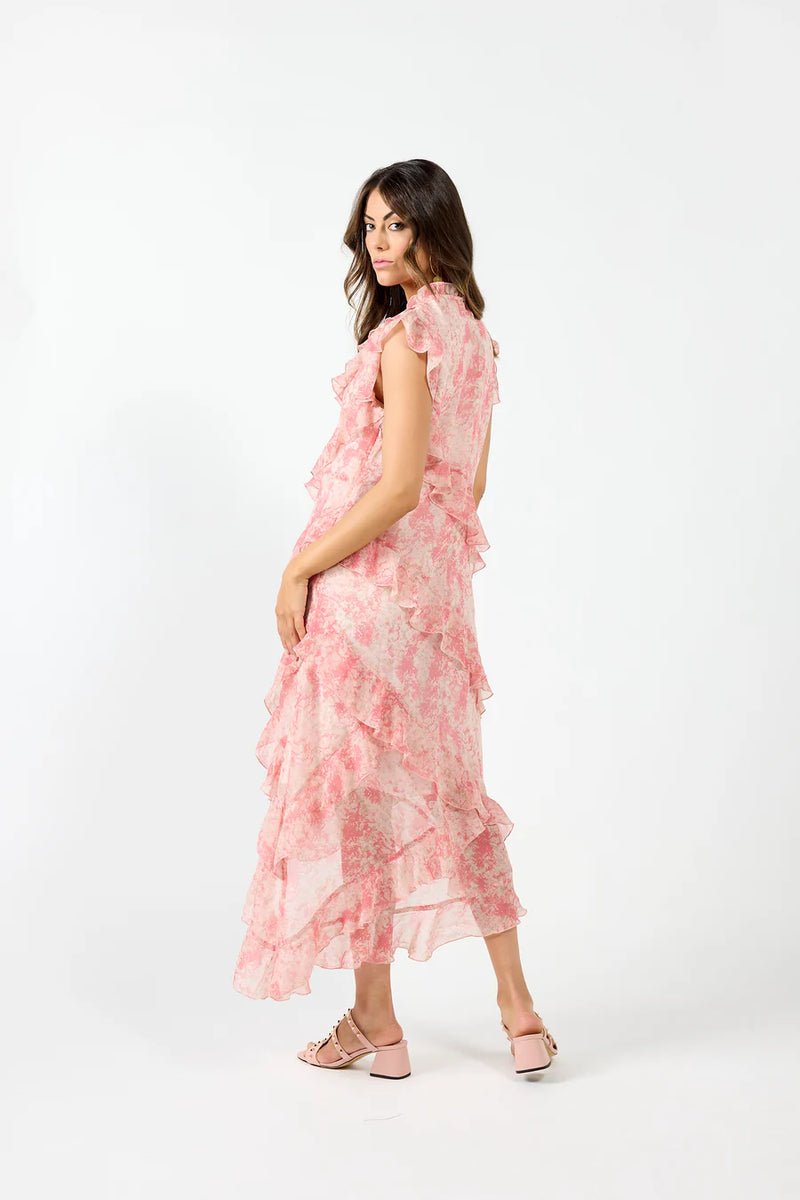 Freya Dress - Pink Marble