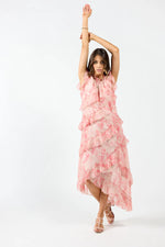 Freya Dress - Pink Marble