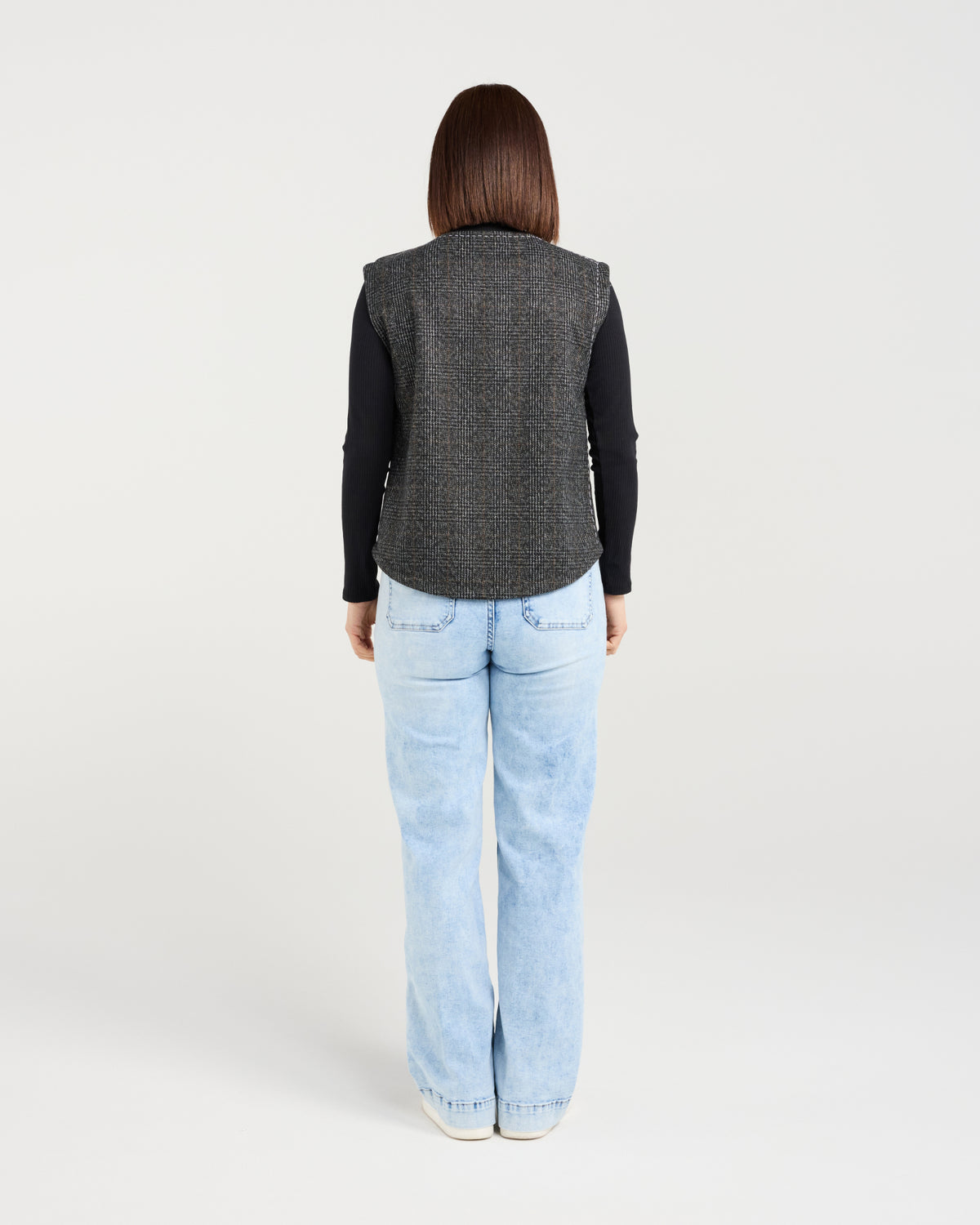 Verona Vest / Stone Plaid