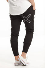 Apartment Pants Winter Weight - Black w white X outline