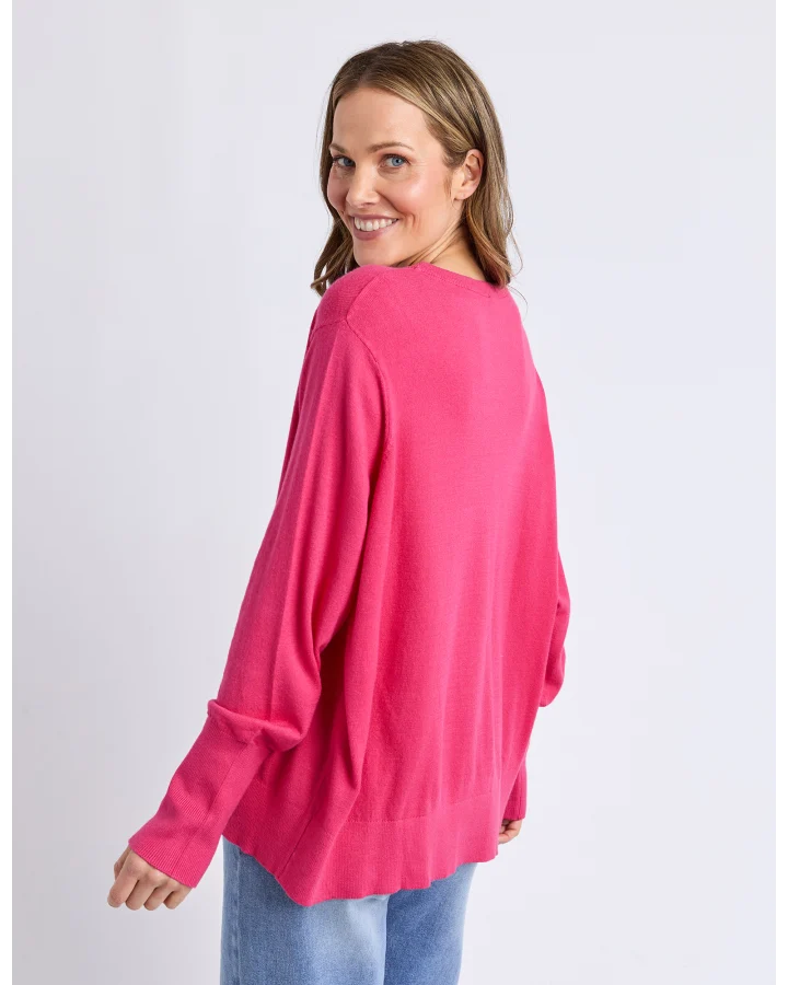 Sunny Long Sleeve Knit / Hot Pink