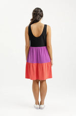 Mischa Dress - Black/Orchid/Berry