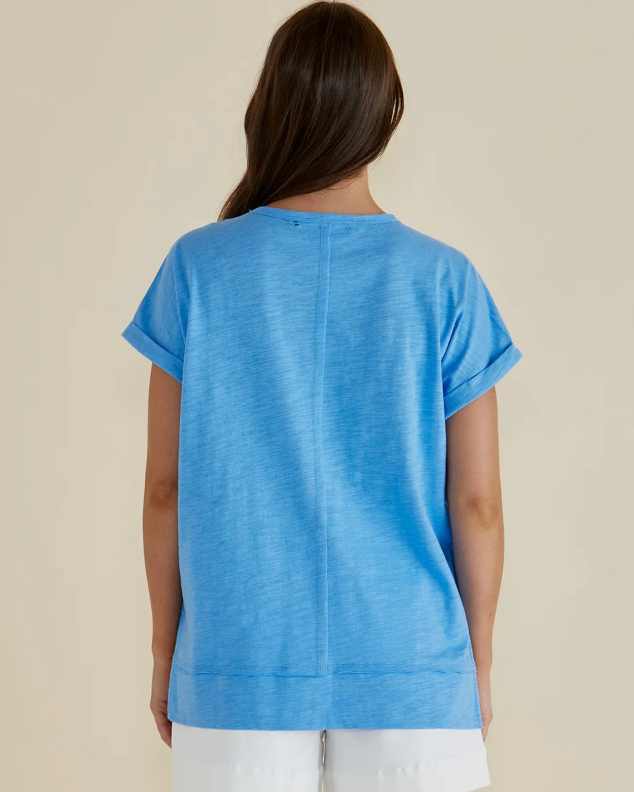 Shirley Shirt Sleeve Tee / Blue