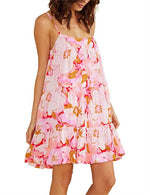 Amina Tiered Mini Dress - Floral