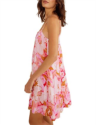 Amina Tiered Mini Dress - Floral