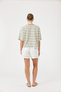 Studio Stripe Tshirt - Olive