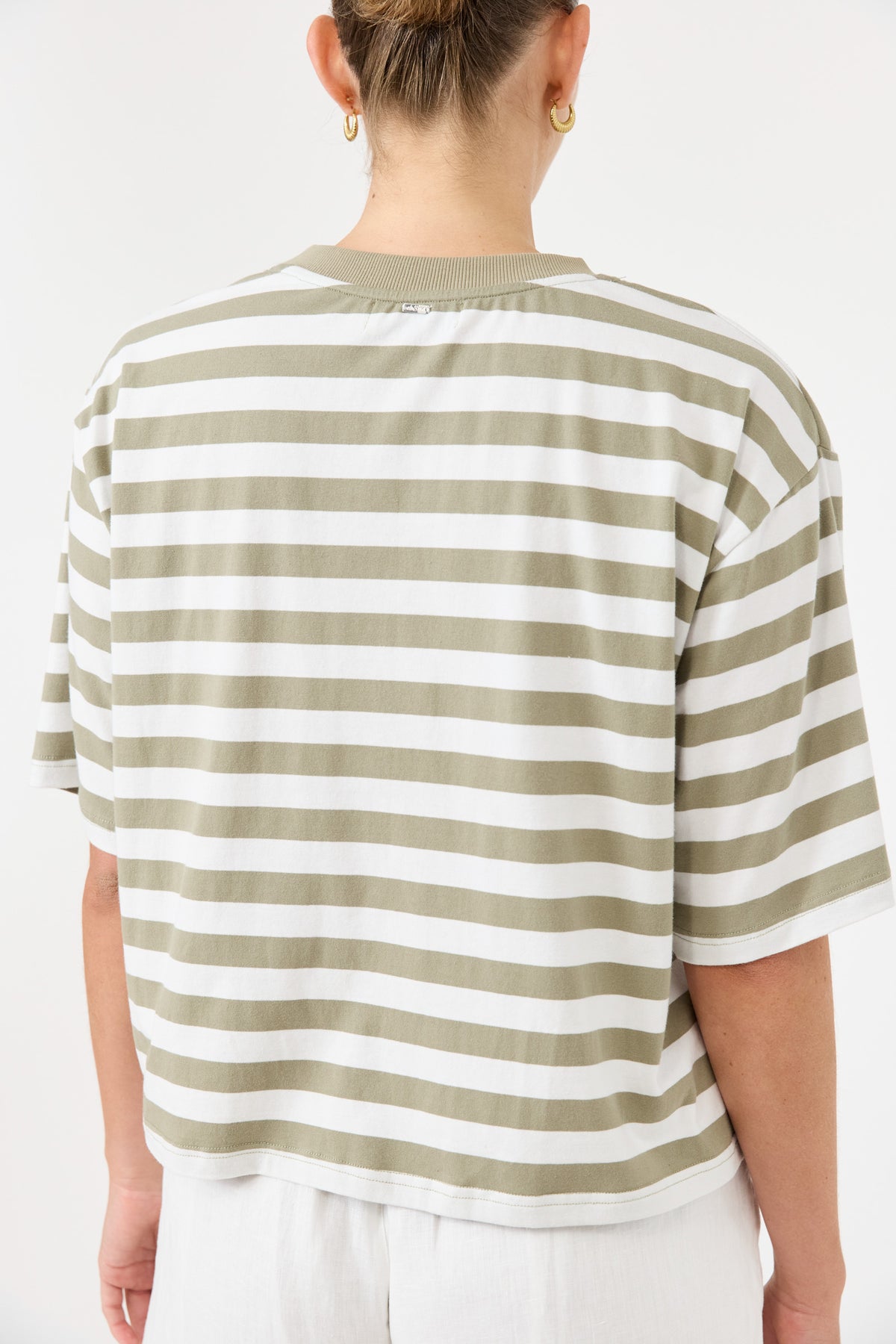Studio Stripe Tshirt - Olive