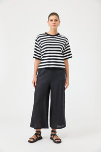 Studio Stripe Tshirt - Ebony