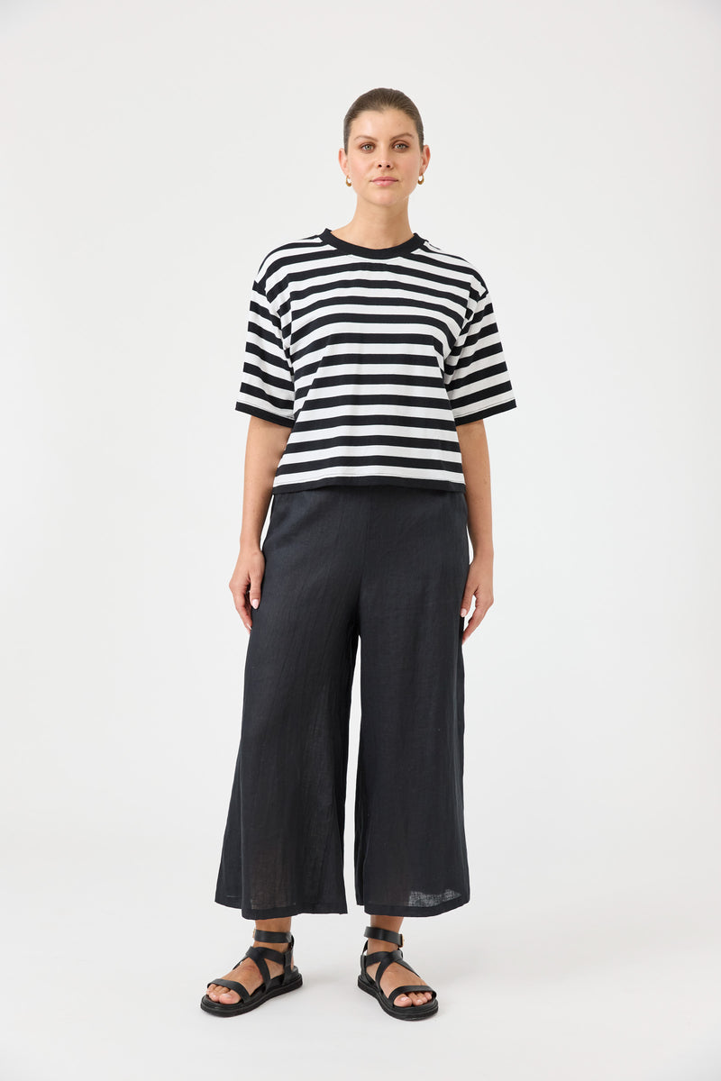 Studio Stripe Tshirt - Ebony