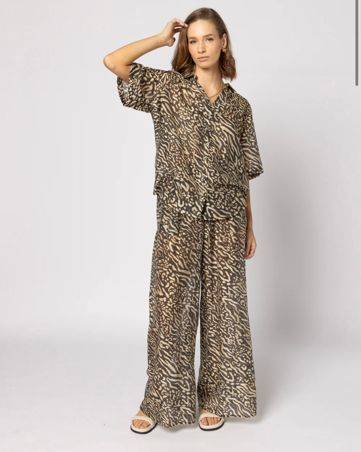 Pilazzo Pant - Zebra Print