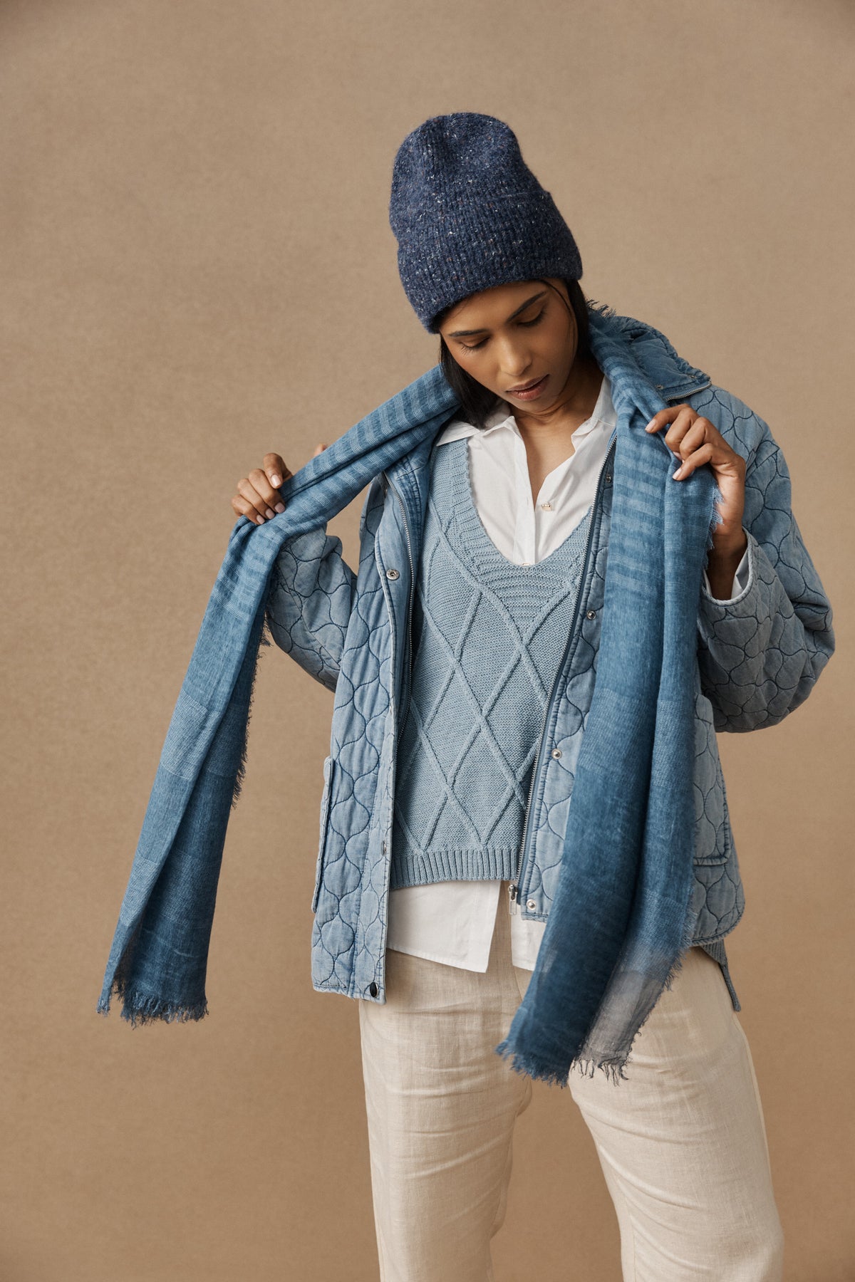 Liora Knit Vest - Lake - Girl Next Door Fashion